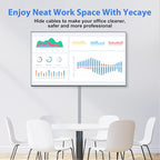 Yecaye Cord Hider, 113in Grey Cord Covers for Wires on Wall, One-Cord Cord Organizer, Easy Install Cable Management Kit, Wire Cover Home Office, W0.59in H0.4in, Grey