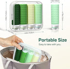 Travel Bottles for Toiletries, TSA Approved Travel Size Containers, Leak Proof Silicone Shampoo Bottles, Small Toiletry Containers with Clear Bag for Shampoo Conditioner Lotion