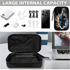 Racing Car Print Electronic Organizer Travel Organizer Bag Electronics Accessories Cases Storage Bag Waterproof for Cable USB SD Card Power Bank Earphone