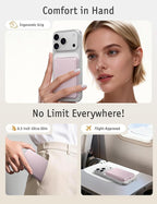 RORRY for Magsafe Portable Charger, 10000mAh Ultra Slim Magnetic Power Bank, 22.5W Fast Charging Wireless Portable Charger, USB C Battery Pack for iPhone 17/16/15/14/13/12 Plus Pro Max, Pink