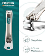 MR.GREEN 12-in-1 Manicure & Pedicure Set – Professional German Stainless Steel Nail Clippers,Cuticle Tools & Nail Care Kit, Travel Grooming Kit for Men & Women with Leather Case (Caramel Brown))