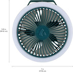Coghlan's Portable Camping Fan with LED Light – Battery-Powered, Compact Design, Quiet Operation, USB Rechargeable for Tents, Outdoor Adventures, Emergency Use, and Travel