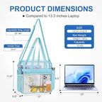USPECLARE Clear Bag for Stadium Events,Transparent Bag for Work Sports Games Concerts Travel Gym