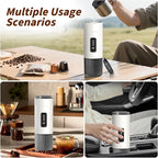 3-in-1 Portable Espresso Maker 20 Bar Self-Heating Stainless Steel Fits Ground Coffee & Nespresso Capsules USB-C Rechargeable for Camping Car Hiking Office