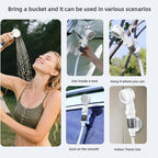Portable Shower for Camping, Rechargeable Portable Camping Shower Pump with USB-C, Camp Shower with 3 Spray Modes, Outdoor Shower Kit for Camping, RV, Travel, Pet Bath, Watering Plants (+ Mesh Bag)