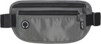 Slim Money Belt for Travel - Anti-Theft Hidden Passport Holder Waist Wallet with Secure Pouch for Cash, Credit Cards (Small Grey)