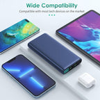 Portable Charger 38800mAh Power Bank with 5 Outputs & 2 Inputs,PD USB C In&Out Fast Phone Charging External Battery Pack Backup,Travel Essential Outdoor for iPhone 17/16,Android Samsung Galaxy-Navy