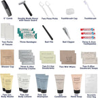 Trail maker (25 Pack) Bulk Hygiene Kits for Homeless Care Package Supplies,Bulk Hygiene Products Travel size, 35 Piece Complete Toiletry Kits Bulk for Men and Women