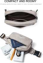LATMAP 2L Fanny Packs Everywhere Belt Bag Small Fashion Crossbody Waist Pack Faux Leather Waterproof Sling Chest Bag For Women Trendy Grey