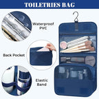 BAGAIL 4 Set/6 Set/8 Set Compression Packing Cubes Travel Accessories Expandable Packing Organizers(HalfMesh,8-Navy)