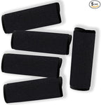 Neoprene Luggage Handle Wraps for Traveling Bright Color Luggage Tags|Handle Wraps|Handle Covers (Black)