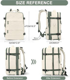 coofay Expandable Travel Backpack For Women Men Airline Approved Personal Item Backpack For Airlines Carry On Backpack Flight Approved Waterproof Backpack For Traveling On Airplane Travel Bag