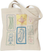 Aesthetic Canvas Tote Bag, Cute Reusable Bags for Women with Inner Pocket