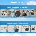 Caudblor Magnetic Clothesline for Cruise Ship Cabin Essentials, 13ft Retractable Travel Clothes Line with Clips Windproof Holes，Portable Laundry Drying Lines for Must Haves 2026 Hotel, RV, Indoor