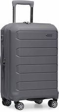 Traveler's Choice Pagosa Hardshell Expandable Luggage with Spinner Wheels, Gray, 22-Inch Carry-on