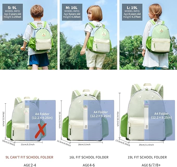 12 Inch Toddler Backpack for Boys Girls 2-4, School Mini Backpack for Travel, Small Kids Child Backpacks, Preschool Kindergarten Elementary Toddler Bag, Small