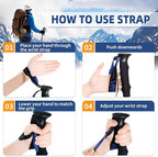 Lightweight Collapsible Trekking Poles for Hiking – 2 Pack Adjustable Hiking Poles, Aluminum Walking Sticks for Skiing, Nordic Walking, Retractable Walking Sticks for Seniors, Women, Men