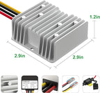 20A 240W DC 18V 20V 24V 36V 48V to 12V Voltage Converter with Fuse Step Down Regulator Buck Reducer Power Converter Waterproof Transformer for Golf Cart(Inputs 18V-60V to 12V 20A)