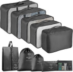Packing Cubes for Travel -10 Set Luggage Organizer Bags for Family, Mesh Breathable Packing Cubes for Suitcases Durable Travel Essentials Bags Set