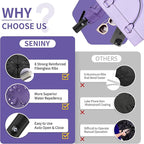 Seniny Windproof Travel Umbrella, Automatic Umbrellas for Rain, Portable & Compact Umbrellas for Backpack, Strong UV for Protection, Folding Small Sun Umbrella for Car, Walking