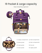 LOVEVOOK Laptop Backpack for Women with Giant Tumbler Holder Pocket,15.6 inch Waterproof Travel Backpack Purse Computer Laptop Bag,Professional Work College Nurse Teacher Backpack Daypack,Royal Blue