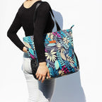 Original Floral Water Resistant Large Tote Bag Shoulder Bag for Gym Beach Travel Daily Bags Upgraded
