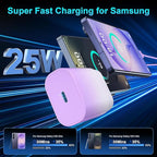 Super Fast Charger Type C, 25W USB C Wall Charger Fast Charging for Samsung Galaxy S26 Ultra/S26/S26+/S25 Ultra/S25/24 Ultra/S24/S23 Ultra/S22 Ultra with 10FT Long Android Type C Charger Cable 2Pack