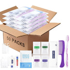 50 Kits Travel Toiletry Kit Bulk, Personal Hygiene Kit, Disposable Hygiene Kit Homeless Care Supplies Charity Kit For Home, Hotel, Camping, Travel