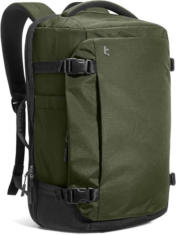 tomtoc Travel Backpack 28L, TSA Friendly Flight Approved Carry-on Luggage, Personal Item Travel Bag, Water-resistant Lightweight Business Rucksack, Durable Bag Fits 16 Inch Laptop