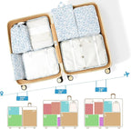 Packing Cubes for Travel - 8 Set Luggage Organizer Bags for Family, Mesh Breathable Packing Cubes for Suitcases Durable Travel Essentials Bags Set