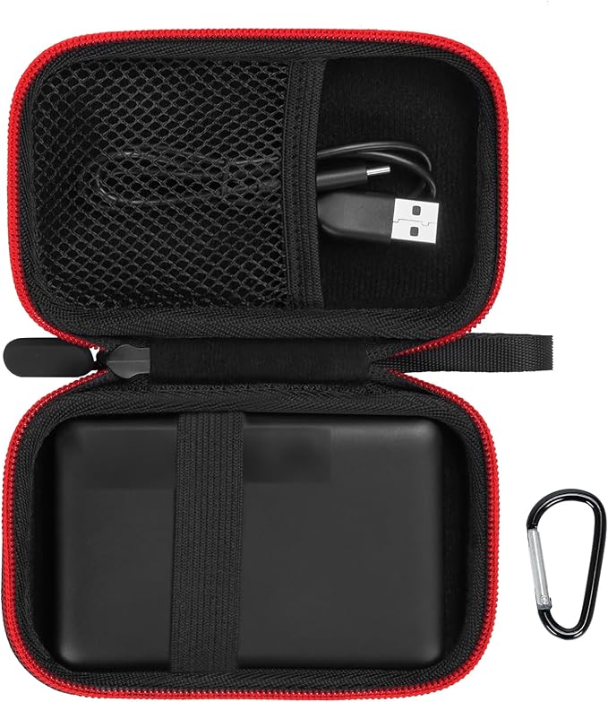 Magnetic portable charger case Compatible with Anker 621/622/633/321/324 MagneticBattery,Fit for Anker PowerCore 5000/10000mAh Power Bank/ Apple MagSafe Charger Battery Pack,Black(Case Only)