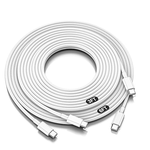 Apple USB C to USB C Charging Cable, 2Pack [3FT+6FT] USBC Fast Charger Cord, 60W Type-C to Type-C Cable for iPhone 17/16 Pro Max Plus, iPhone 17 Air, iPad Air/Pro