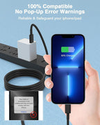 Susnwere USB C to Lightning Cable (2pack 6ft), Apple MFi Certified iPhone Fast Charger 2m, Power Delivery Original Type C Charging Cord for Apple iPhone 13/12/11 Pro/11/XS MAX/XR/8/7/6s Plus,iPad