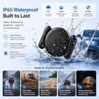 GPS Tracker for Vehicles,Magnetic Waterproof Car Tracker, No Monthly fees, Mini Portable GPS Tracker for Cars, Trucks, Motorcycle, Anti-Theft（Android Only）