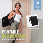 BOACAY Packable Travel Blanket for Airplane, Car - Compact Office Blanket - Portable Pillow for Adults, Kids with Case, Luggage Sleeve, Backpack Clip
