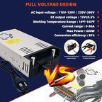 New Version Converter, 110V AC to 12V DC Converter Power Supply 12V 600W 50A DC Switch Transformer for RV,Pump,LED Strip, LCD Monitor