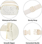 Fanny Pack Crossbody Bag for Women and Men, Belt Bag for Hiking Bum Bag with Adjustable Strap,Casual Cell Phone Pouch?Waist pack for Running Workout Sports Travel Off White