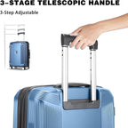 28 Inch Luggage with Spinner Wheels, Lightweight Expandable PC Hardside Large Checked Luggage with TSA Lock, Durable Rolling Suitcase, Blue