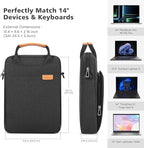 NIDOO Laptop Shoulder Bag 14 inch Laptop Sleeve for 14" MacBook Pro M3 M4/ 13.5 inch Surface Laptop 7 6 5 4/ Asus ZenBook 14/14" Lenovo ThinkPad X1 Carbon Yoga/Dell Latitude 7440/Galaxy Book3 pro
