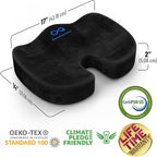 Everlasting Comfort The Original Lumbar Support Pillow for Office Chair - Improves Posture, Promotes Back Pain Relief - Superior Back Support for Gaming and Desk Chairs - Lumbar Pillow for Car, Couch