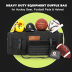 130L Extra Large 36" Heavy Duty Sports Gym and Travel Duffel Bag - Oversized Equipment Gear Bag for Basketball, Baseball, Hockey, Football, Helmets, and Pads - Durable, Giant (Black)