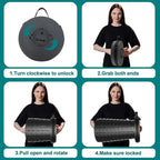 ALEVMOOM 2025 XXL 19.7" Collapsible Stool with Cushion, Capacity 1000lbs Portable Stools for Adults Heavy Duty, Adjustable Height Telescoping Folding Stool, for Outdoor Camping Travel Hiking Fishing