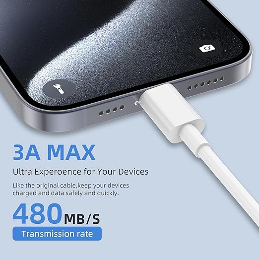 2Pack 6FT USB to USB C Cable for iPhone 17 16 15 Charger Cord, for Apple 17 16 15 Pro/Pro Max/Plus Type C Cord, for iPad Pro 12.9/11, Air 5th/4th Gen, Car Charger Carplay Charging Cable