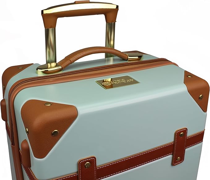 World Traveler VentureX Airline Approved 2-Piece Carry-On Luggage Set – Lightweight Hardside Polycarbonate Suitcase with Spinner Wheels - Gatsby Mint