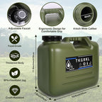 Camping Shower with Heater and 5-Gallon Water Jug, 6000mAh Rechargeable Portable Shower, 1500w Immersion Heater with Auto Shut-Off, Rinse Kit Portable Shower with USB Solar Charging Panel For Camping