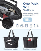 BAGSMART Tote Bag for Women, Tote Bag with Zipper Work Tote with Compartments Nurse Shoulder Hanbag for Travel, Gym