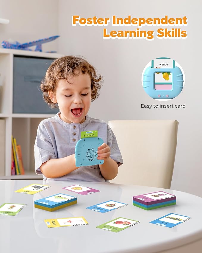 Airbition 510 Words, Talking Flash Cards for Toddler 1 2 3 4 Year Olds, Language Learning Toys, Pocket Speech Therapy Toys, Montessori Tools with 31 Themes, Children's Sensory Device