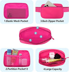 Fanny Pack Crossbody Bag for Women and Men, Belt Bag for Hiking Bum Bag with Adjustable Strap,Casual Cell Phone Pouch?Waist pack for Running Workout Sports Travel Magenta