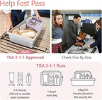 PACKISM Clear Makeup Bag - TSA Approved Toiletry Bag for Carry-on & Checked Luggage, Water Resistant Car Storage Organizer with Reinforced Seams