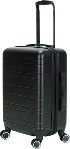 Rockland Palm Beach Hardside 2 Piece ABS Luggage Set, (20"/27"), Black